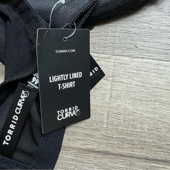 Torrid Curve Black T Shirt Bra Push Up 46 DDD NWT Underwire lace - Picture 7 of 8